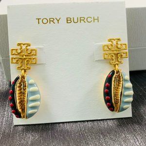 Tory Burch Earrings T Series Retro Gold Hollowed logo Earrings Jewelry Paired